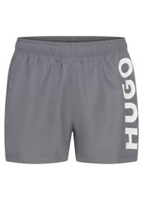 HUGO UNDERWEAR Herren Badeshorts "ABAS", grau, sportlich, Gr. S, Microfaser, Obermaterial: 100% Polyester, Badehosen, seitlich mit großem HUGO