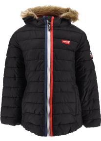 LEVI'S KIDS Mädchen Steppjacke, schwarz, casual, Gr. 16, unifarben, Web, Obermaterial: 100% Polyester, Jacken, for girls mit Kapuze