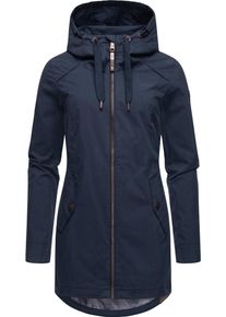 Ragwear Damen Outdoorjacke "Mondda", blau, elegant, Gr. XS, Obermaterial: 74% Baumwolle, 26% Nylon; Innenfutter: 100% Polyester, Jacken, schicker
