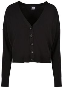 Urban Classics Damen Strickjacke "Urban Classics Damen Ladies Eco Viscose Oversized Cardigan", schwarz, Gr. L, unifarben, 52% Viskose, 28% Polyester,