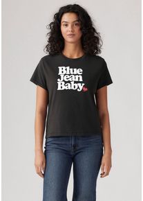 Levi's LEVI'S Damen T-Shirtblau jean baby pirat, casual, Gr. L, bedruckt, Jersey, Obermaterial: 100% Baumwolle, Shirts