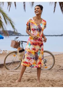 feel good Damen Sommerkleid "Sommerkleid", bunt, Gr. 36, gemustert, mehrfarbig, bedruckt, 95% Viskose, 5% Elasthan, Kleider