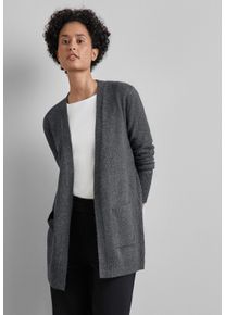 Street One Damen Cardigan, grau, casual, Gr. 34, unifarben, Web, 37% Baumwolle, 34% Polyacryl, 26% Polyester, 3% Elasthan, Strickjacken, mit