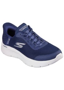 Skechers Damen Slip-On Sneaker "GO WALK FLEX-GRAND ENTRY", Gr. 41, blau, Textil, sportlich, Schuhe, Slipper mit Slip-ins zum Schlupfen