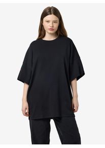 Noisy may Damen Oversize-Shirt "NMMOCCA 2/4 BOXY TEE DRESS JRS FWD NOOS", schwarz, modisch, Gr. M, unifarben, Jersey, Obermaterial: 95% Baumwolle, 5%