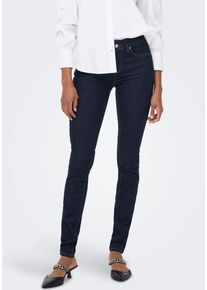 Only Damen Skinny-fit-Jeans "ONLBLUSH MID SK STAYBLUE DNM REA023", blau, modisch, Gr. XS, Abriebeffekte, Denim/Jeans, Obermaterial: 92% Baumwolle, 6%