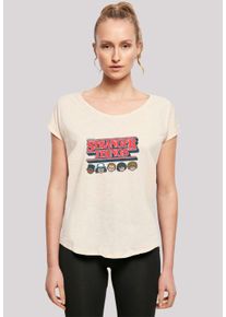 F4NT4STIC Damen T-Shirt "Stranger Things Caricature Logo Netflix TV Series", weiß, casual, Gr. XS, Obermaterial: 100% Baumwolle, Shirts, Premium
