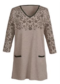 Damen Longshirt "Longshirt", schwarz, Gr. 44, geblümt, gemustert, meliert, bedruckt, unifarben, 100% Baumwolle, Shirts