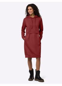 Heine Damen Shirtkleid "Shirtkleid", rot, Gr. 50, unifarben, 95% Baumwolle, 5% Elasthan, Besatz:100% Polyester, Kleider