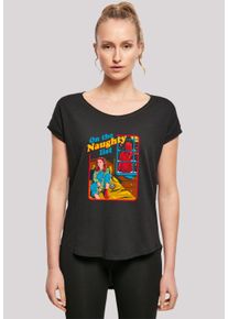 F4NT4STIC Damen T-Shirt "Stranger Things Naughty List Netflix TV Series", schwarz, casual, Gr. XS, Obermaterial: 100% Baumwolle, Shirts, Premium