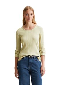 Marc O'Polo Damen Langarmshirt "aus modernem Ribbjersey", grün, Gr. XXS, MARC O'POLO DENIM, unifarben, Obermaterial: 59% Baumwolle, 38% Modal, 3% Elasthan, Shirts