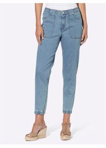 Heine Damen 7/8-Jeans, blau, Gr. 36, unifarben, 95% Baumwolle, 3% Polyester, 2% Elasthan, Jeans