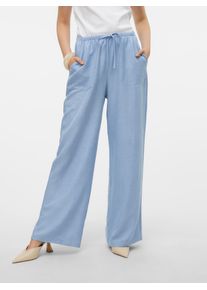 Véro Moda VERO MODA Damen Schlupfhose "VMMELANEY HW LOOSE PANT WVN GA NOOS", blau, modisch, Gr. L, meliert, Web, Obermaterial: 100% Polyester, Hosen