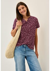 Cecil Damen T-Shirt, rot, casual, Gr. XXL, bedruckt, Web, Obermaterial: 50% Baumwolle, 50% Modal, Shirts, mit Minimal Print und im Tunika Look