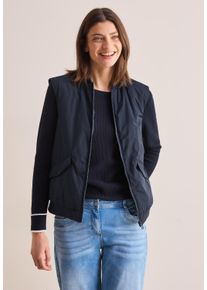 Cecil Damen Steppweste, blau, casual, Gr. L, unifarben, Stoff, Obermaterial: 100% Polyester; Futter: 100% Polyester; Füllung: 100% Polyester, Westen,