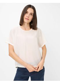 Brax Damen Kurzarmshirt "Style CARA", weiß, Gr. 34, 47% Baumwolle, 47% Modal, 6% Elasthan, Shirts