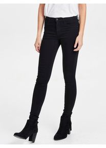 Only Damen Skinny-fit-Jeans "ONLRAIN REG SKINNY DNM NOOS", schwarz, casual, Gr. XL, gepflegt, Denim/Jeans, Obermaterial: 53% Viskose, 29% Baumwolle,