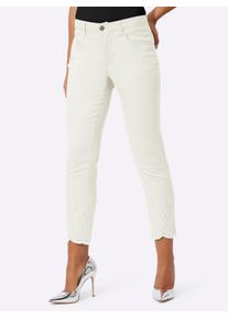 CRÉATION L CREATION L Damen 5-Pocket-Jeans, beige, Gr. 20, unifarben, 63% Baumwolle, 35% Lyocell, 2% Elasthan, Jeans