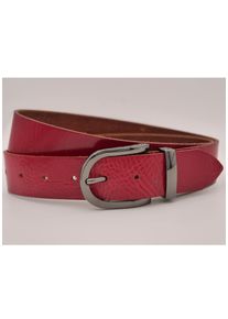 AnnaMatoni Damen Ledergürtel, rot, casual, Gr. 105, unifarben, Rindsleder, Gürtel, mit silberner Schließe