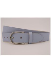 AnnaMatoni Damen Ledergürtel, blau, casual, Gr. 110, unifarben, Rindsleder, Gürtel, mit silberner Schließe