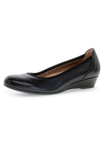 Gabor Damen Keilpumps "KRETA", Gr. 43, schwarz, Kalbsleder, unifarben, klassisch, Schuhe, in bequemer Weite G (= weit)