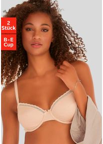 Nuance Damen Bügel-BH, Gr. 85, schwarz, Stoff, Obermaterial: 80% Baumwolle, 12% Elasthan, 8% Polyamid, klassisch, BHs, aus weicher Baumwolle, Basic