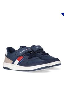 Tommy Hilfiger Kinder Sneaker, Gr. 26, blau, Synthetik, sportlich, Schuhe, Retro Sneaker, Klettschuh mit Gummizug