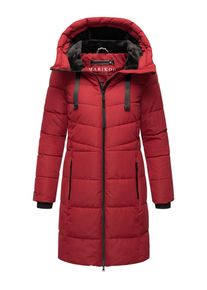 Marikoo Damen Winterjacke "Natsukoo XVI", rot, Gr. XXL, Obermaterial: 100% Polyester, Jacken, Stepp Mantel mit großer Kapuze