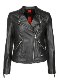 Mustang Damen Lederjacke "31020147", schwarz, Gr. S, Obermaterial: 100% Lammleder / Innenfutter: 100% Polyester / Wattierung: 100% Polyester /