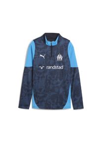 Puma Kinder Trainingspullover "Olympique de Marseille Trainingstop Jugendliche", blau, Gr. 116, Obermaterial: 100% Polyester, Pullover