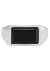 Fossil Damen Fingerring "JEWELRY ALL STACKED UP, JF04603040, JF04605710", 19, Edelstahl, schwarz, Edelstahl, Fingerringe, mit Agate