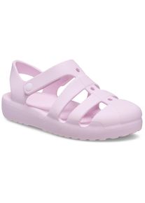 Crocs Kinder Badesandale "Classic Fisherman", Gr. 30, rosa, Croslite, unifarben, casual, Schuhe, Wassersandale, Badeschuh mit Klettverschluss
