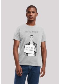 F4NT4STIC Herren T-Shirt "Justin Bieber Iconic", grau, casual, Gr. XXL, Obermaterial: 100% Baumwolle, Shirts, Premium Qualität