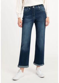 Recover Pants Damen 5-Pocket-Jeans "HAZEL", blau, casual, Gr. 50, unifarben, 93% Baumwolle;5% Polyester;2% Elasthan, Jeans, mit liebevoll gestaltete