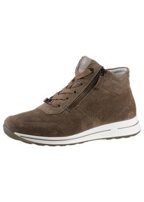 Ara Damen Schnürboots "OSAKA", Gr. 4,5, beige, Veloursleder, casual, Schuhe, High Top Sneaker, Stiefelette, Bequemschuh, in Komfortweite H