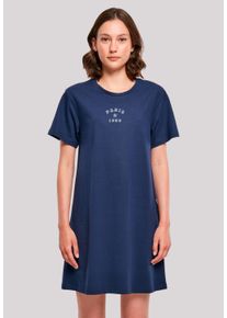 F4NT4STIC Damen Shirtkleid "Paris 1980 Bestickt", blau, casual, Gr. XXL, Obermaterial: 100% Baumwolle, Kleider, Premium Qualität