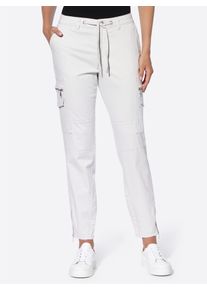 Heine Damen Webhose, grau, Gr. 34, unifarben, 97% Baumwolle, 3% Elasthan, Hosen