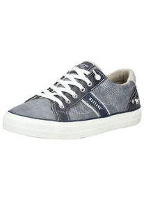 Mustang Shoes Herren Sneaker "Mustang Shoes Sneaker Lederimitat/Textil", Gr. 43, blau, Lederimitat, Textil, casual, Schuhe