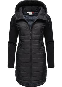 Ragwear Damen Steppmantel "Lucinda Long II", schwarz, sportlich, Gr. 4XL, Obermaterial: 100% Polyester, Obermaterial Ärmel: 100% Baumwolle,