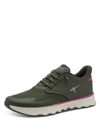 Tamaris Damen Slip-On Sneaker "Nowana", Gr. 42, grün, Textil, Lederimitat, Synthetik, unifarben mit Farbeinsatz, sportlich, Schuhe, Freizeitschuh,
