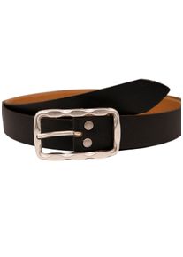 AnnaMatoni Damen Ledergürtel, schwarz, modisch, Gr. 80, unifarben, Rindsleder, Gürtel