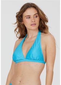 CRUZ Damen Triangel-Bikini-Top "Pozzuoli", blau, casual, Gr. 42, unifarben, 80% Polyamid, 20% Elasthan, Bikini-Oberteile, mit praktischer Quick