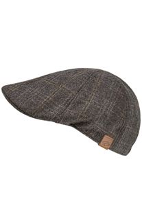 Chillouts Damen Schiebermütze "Jaro Hat", schwarz, klassisch, Gr. LXL, kariert, Wollmischung, Mützen, Hoher Wollanteil