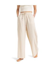 Roxy Damen Leinenhose "LEKEITIO BREAK MID PANT"parchment, sportlich, Gr. M, unifarben, Web, Obermaterial: 55% Leinen, 45% Viskose, Hosen