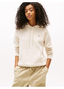Tommy Jeans Damen Hoodie "TJW REG S FLAG HOODIE", beige, casual, Gr. XL, unifarben, Sweatware, Obermaterial: 80% Baumwolle, 20% Polyester,