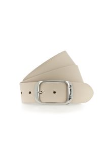 Tamaris Damen Ledergürtel, beige, casual,modisch, Gr. 90, unifarben, Rindsleder, Gürtel, Doppelschließe in glänzendem Silber