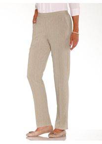 Classic Basics Damen Schlupfhose, beige, Gr. 23, meliert, gemustert, gestreift, 100% Polyester, Hosen