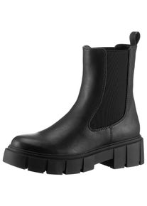 ANISTON SHOES Damen Chelseaboots, Gr. 36, schwarz, Lederimitat, Elastischer Einsatz, modisch, Schuhe, Stiefelette mit Stretcheinsätze - NEUE