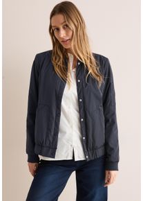 Cecil Damen Blouson, blau, casual, Gr. XXL, unifarben, Stoff, 100% Polyester, Jacken, mit Stehkragen