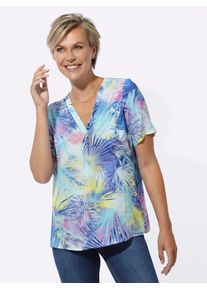 Classic Basics Damen Kurzarmbluse, bunt, Gr. 36, gemustert, mehrfarbig, 100% Viskose, Blusen
